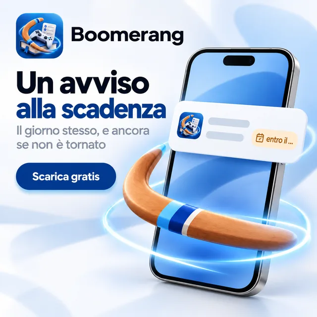 Un avviso alla scadenza: il giorno stesso, e ancora se non è tornato.