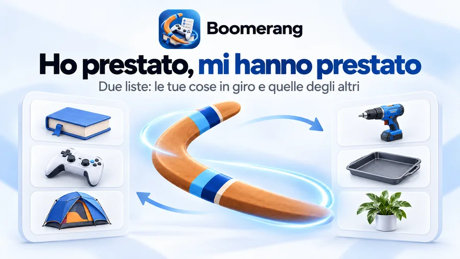 Ho prestato, mi hanno prestato: due liste, le tue cose in giro e quelle degli altri.