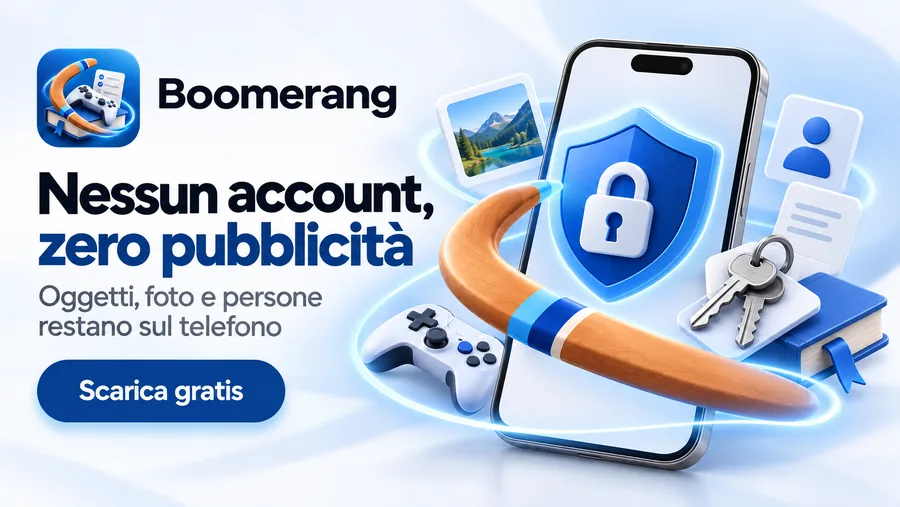 Nessun account, zero pubblicità: oggetti, foto e persone restano sul telefono.