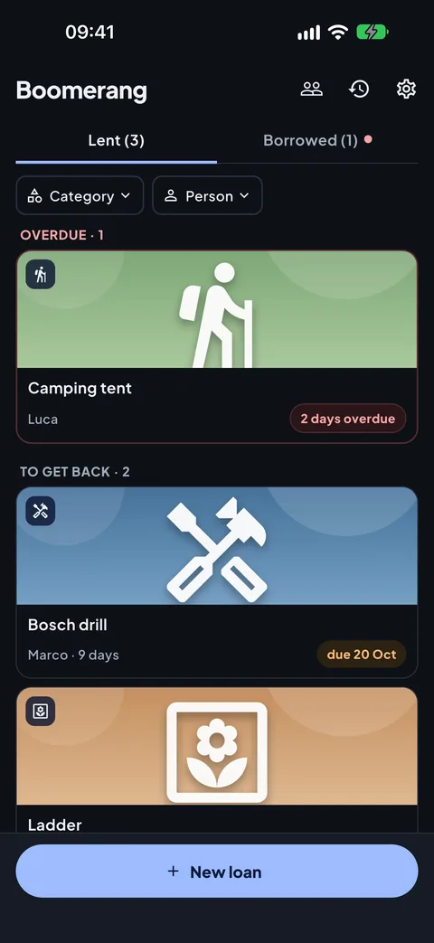In the dark theme too