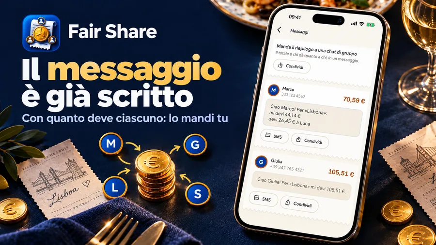 Il messaggio è già scritto: un SMS o un WhatsApp per ciascuno, lo mandi tu.
