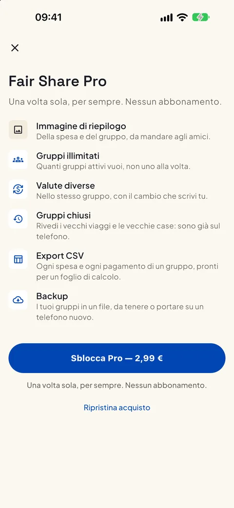 Il Pro, un acquisto solo