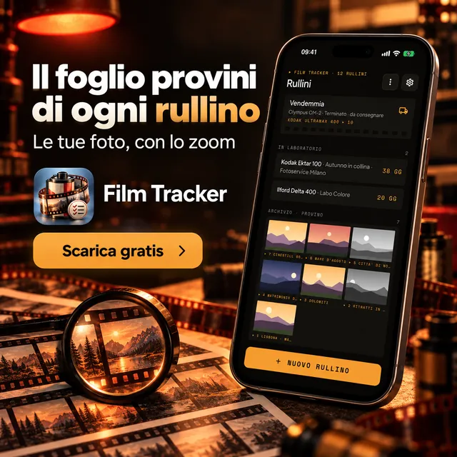 Il foglio provini di ogni rullino, con lo zoom.