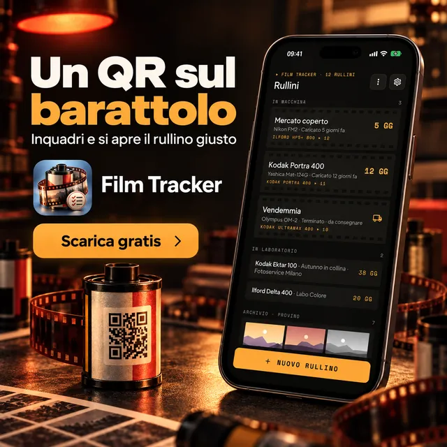 Un QR sul barattolo: inquadri e si apre il rullino giusto.
