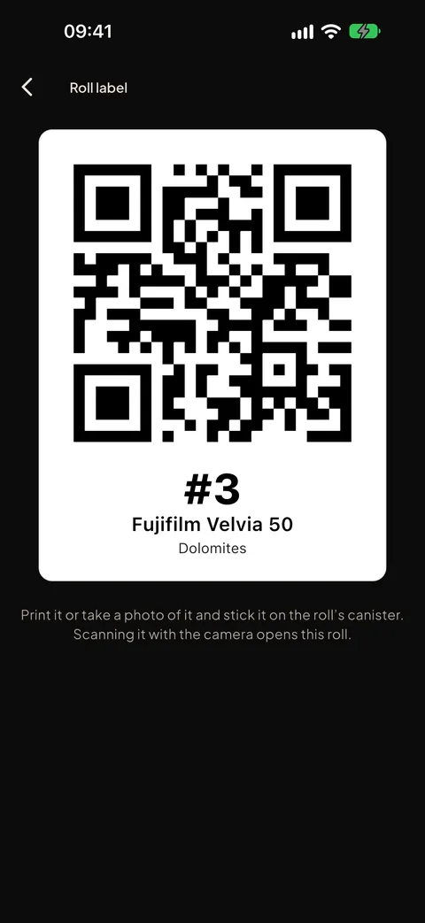The QR label for the canister