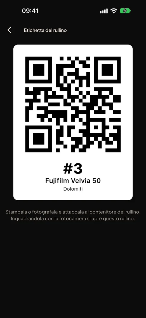 L'etichetta QR per il barattolo