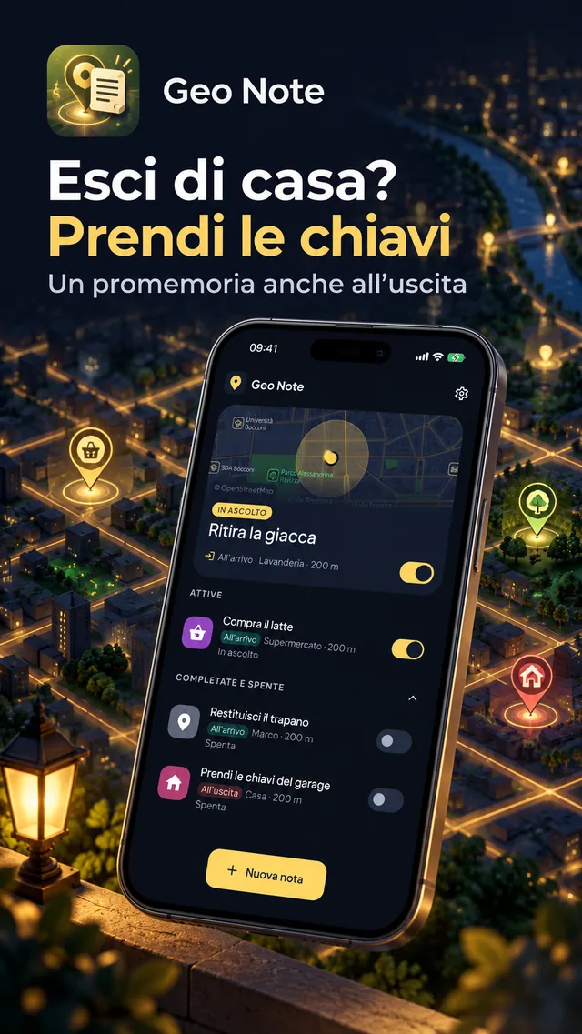 Esci di casa? Prendi le chiavi: un promemoria anche all'uscita.