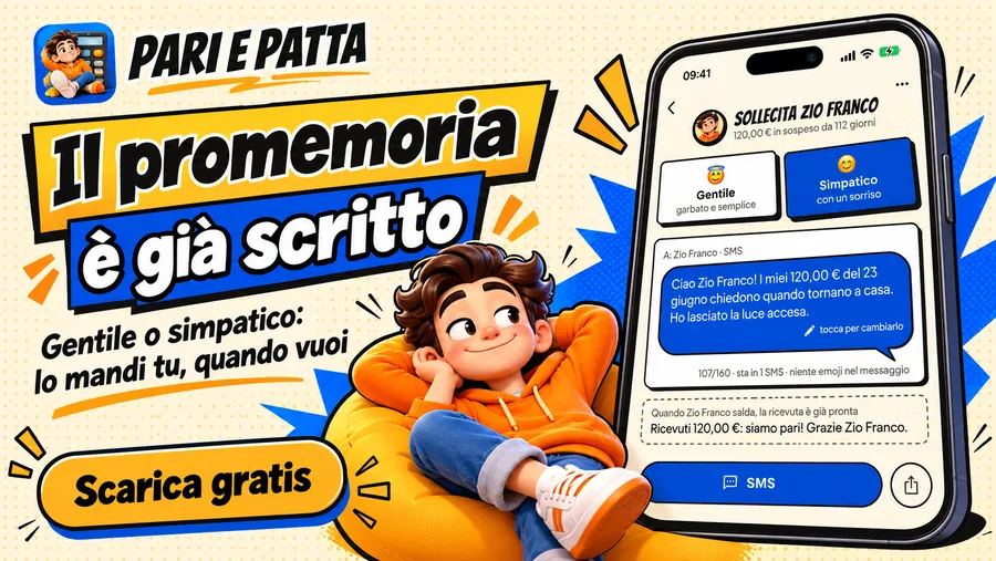 Il promemoria è già scritto: gentile o simpatico, lo mandi tu quando vuoi.