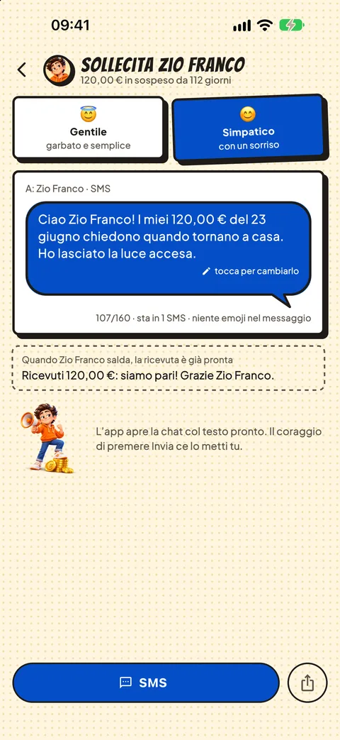 Il promemoria, già scritto