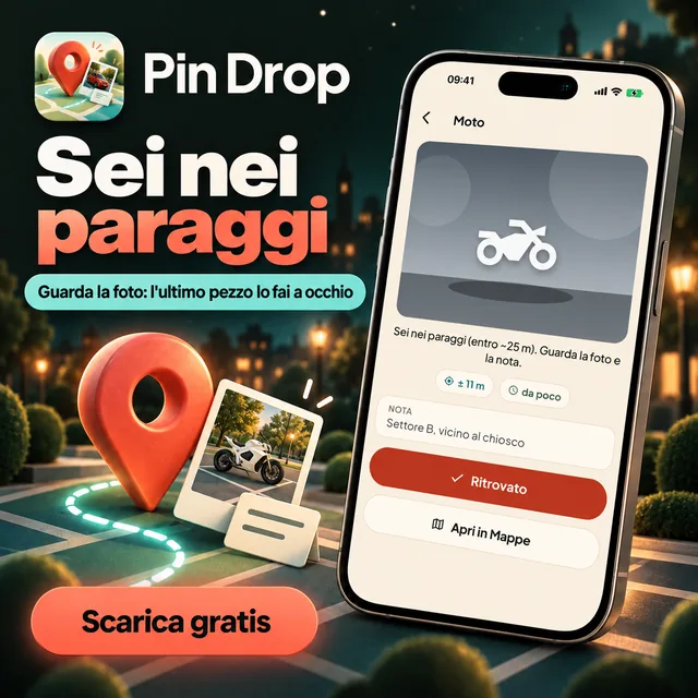 Sei nei paraggi: guarda la foto, l'ultimo pezzo lo fai a occhio.