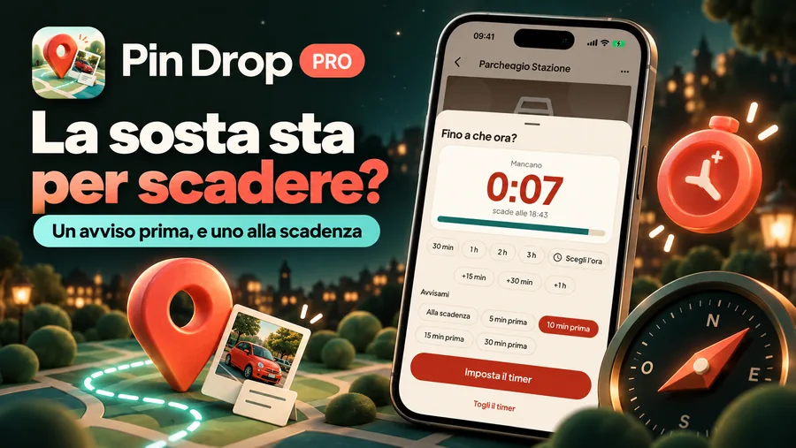 La sosta sta per scadere? Un avviso prima e uno alla scadenza (Pro).