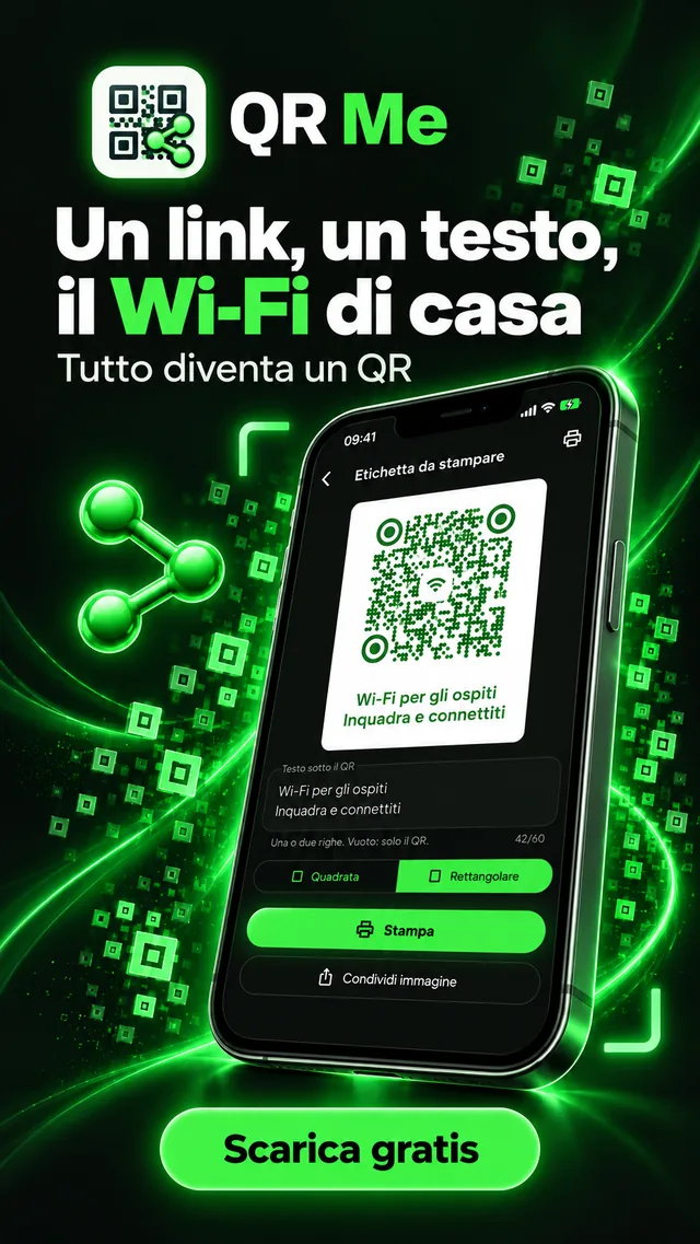 Un link, un testo, il Wi-Fi di casa: tutto diventa un QR.