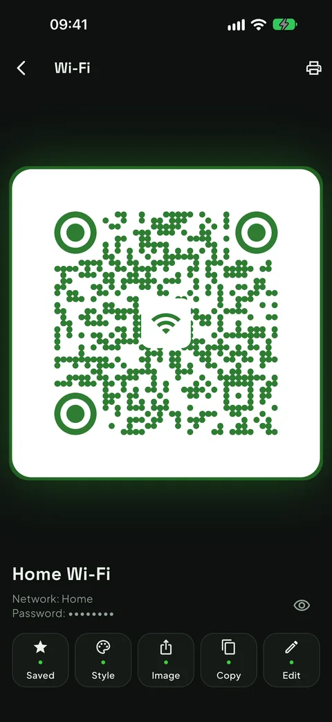 The QR full screen, bright