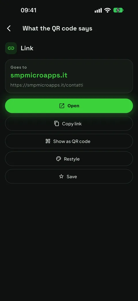 What the QR says, before you open it