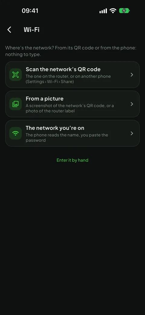 Wi-Fi without typing a thing