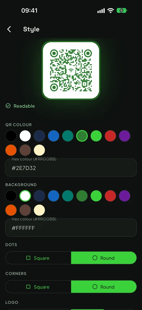 Your style: colours, dots, logo