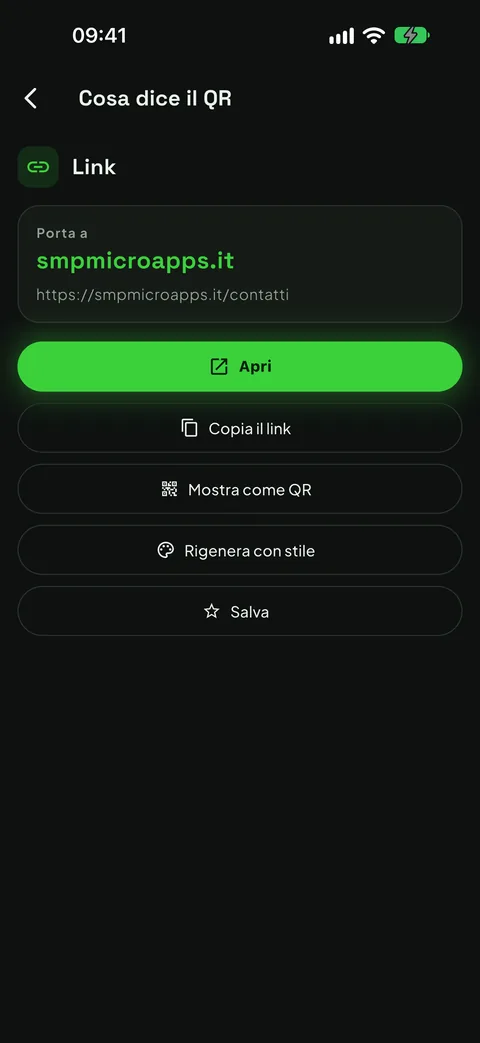 Cosa dice il QR, prima di aprirlo