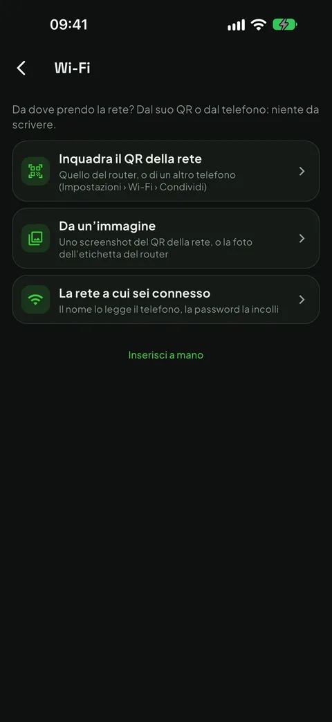 Il Wi-Fi senza scrivere niente