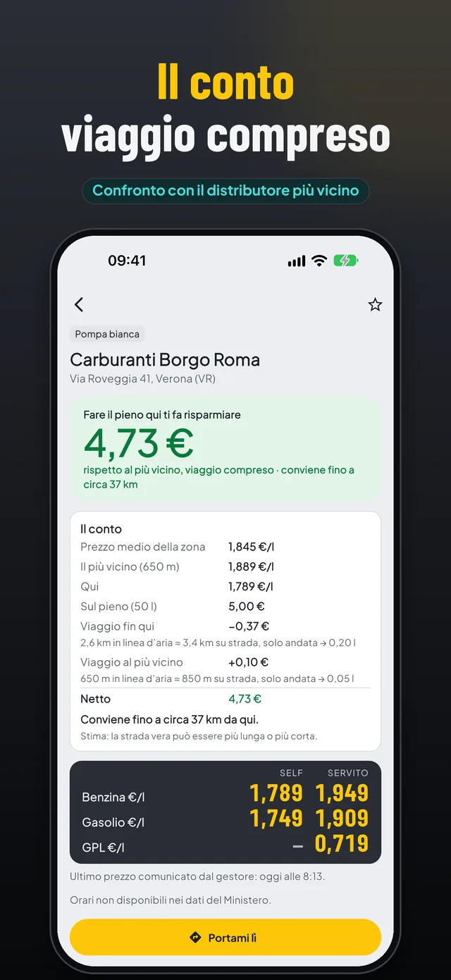 Il conto, viaggio compreso.