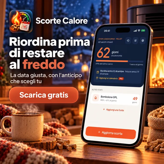 Riordina prima di restare al freddo: la data giusta, con l'anticipo che scegli tu.