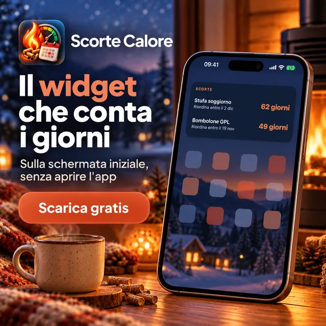 Il widget che conta i giorni, sulla schermata iniziale.