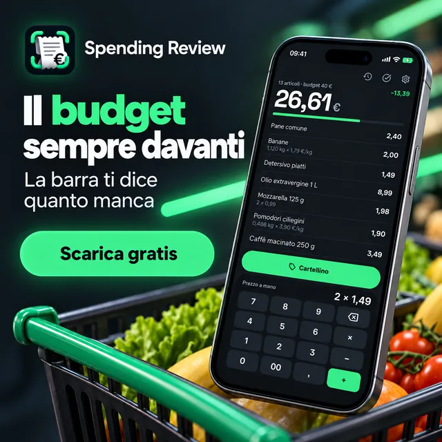 Il budget sempre davanti: la barra ti dice quanto manca.