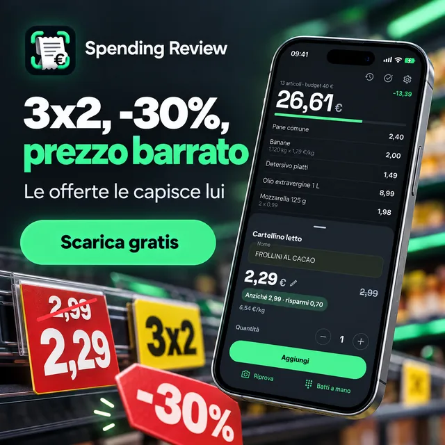 3x2, -30%, prezzo barrato: le offerte del cartellino, già calcolate.