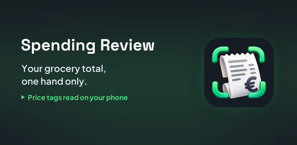 Spending Review: your grocery total and budget, while you shop.