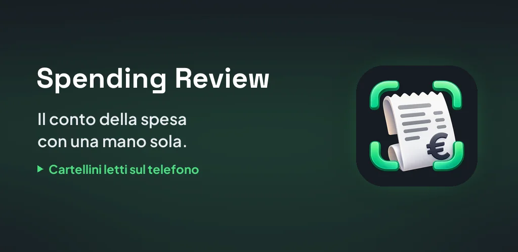 Spending Review: il totale della spesa e il budget, mentre fai la spesa.