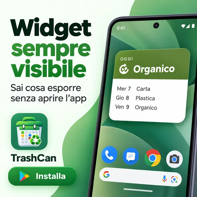 Widget sempre visibile: sai cosa esporre senza aprire l'app.
