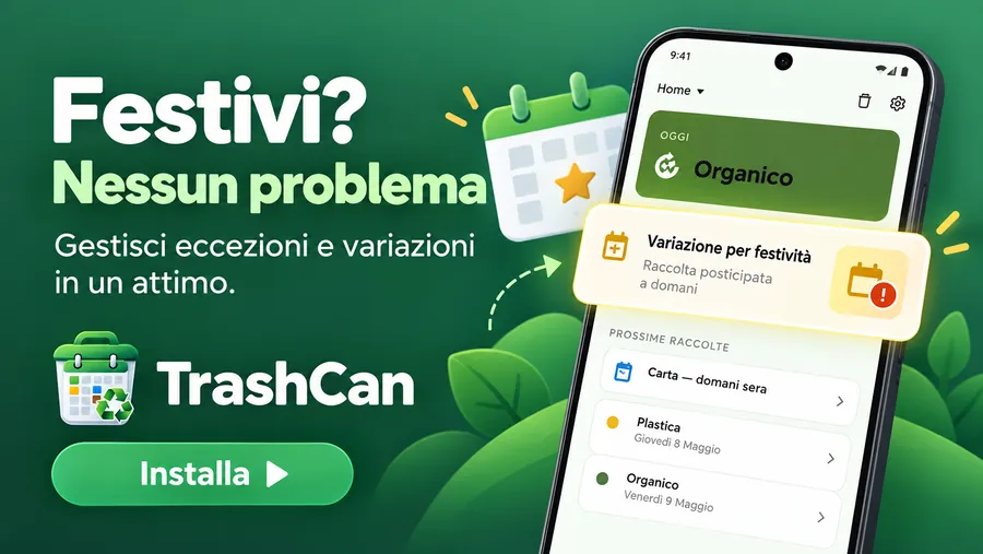 Festivi? Nessun problema: eccezioni e variazioni in un attimo.