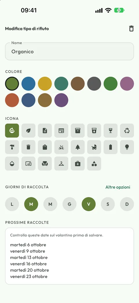 La regola di un tipo di rifiuto